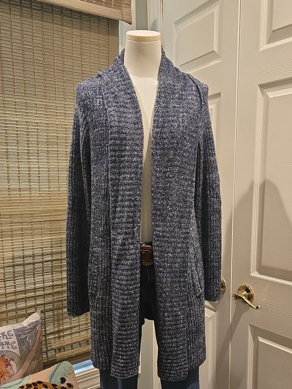 Barefoot Dreams CozyChic Lite Sweater - Heather Navy